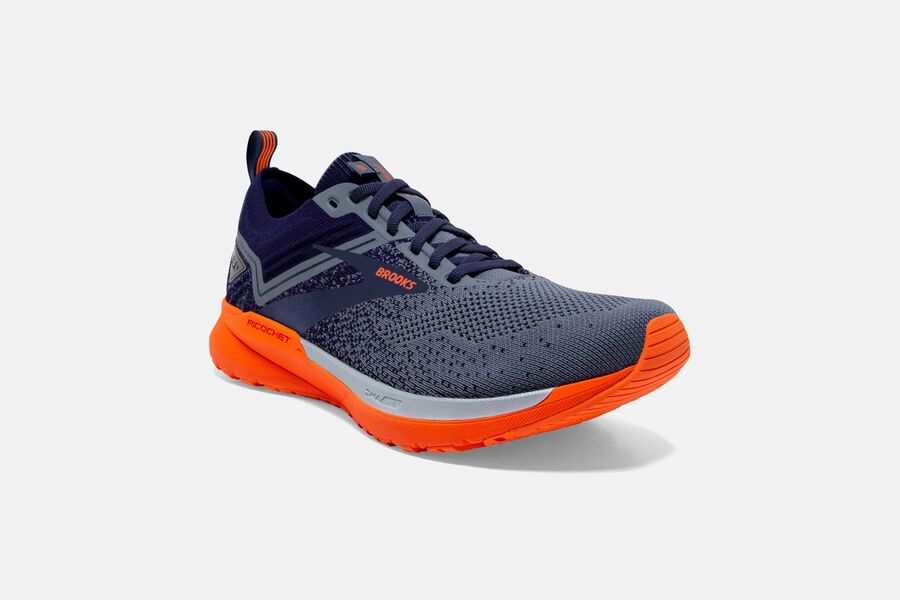 Brooks Ricochet 3 Road Running Shoes - Mens - Grey/Orange - AX5874602